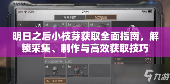 明日之后小枝芽获取全面指南，解锁采集、制作与高效获取技巧