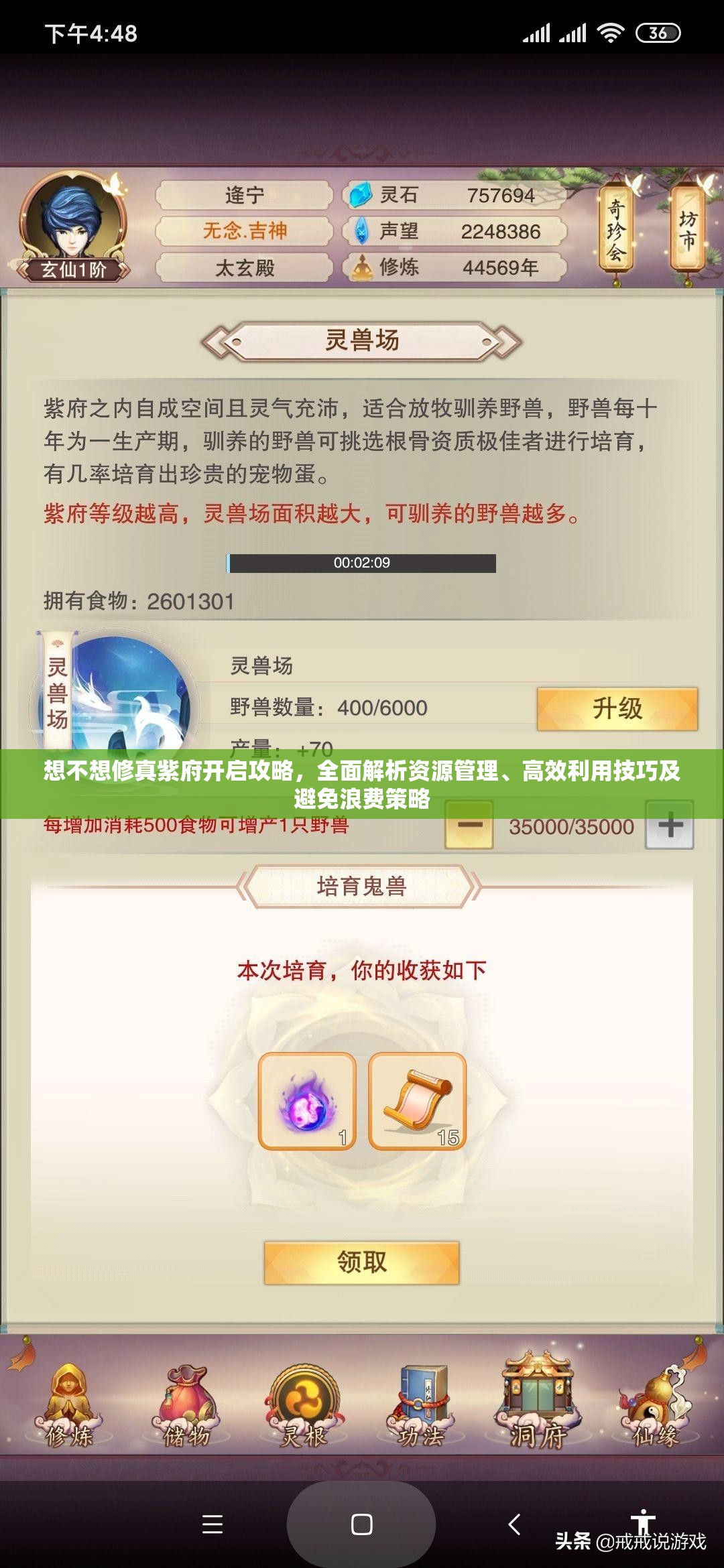 想不想修真紫府开启攻略，全面解析资源管理、高效利用技巧及避免浪费策略