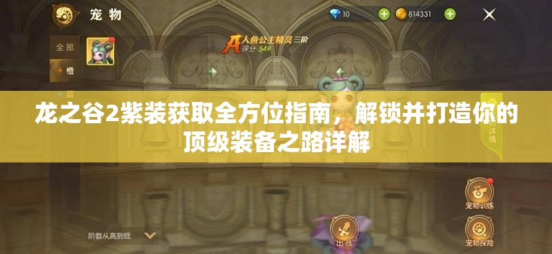 龙之谷2紫装获取全方位指南，解锁并打造你的顶级装备之路详解