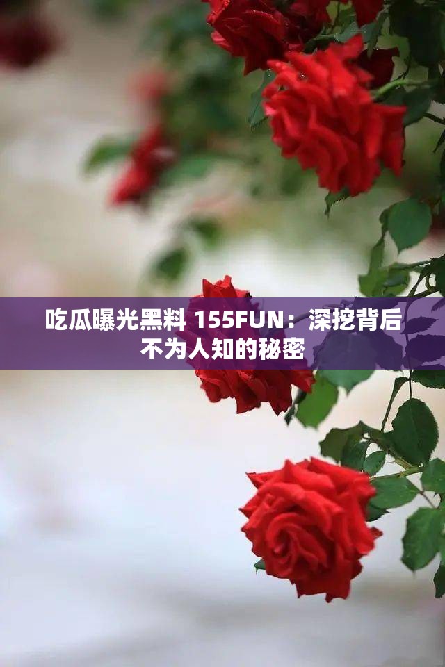 吃瓜曝光黑料 155FUN：深挖背后不为人知的秘密