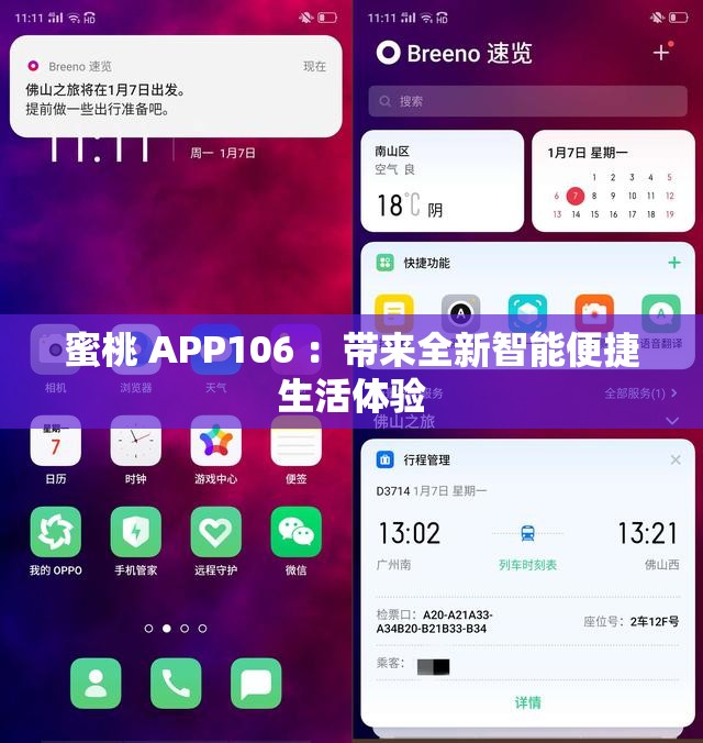 蜜桃 APP106 ：带来全新智能便捷生活体验