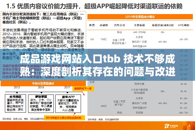成品游戏网站入口tbb 技术不够成熟：深度剖析其存在的问题与改进方向
