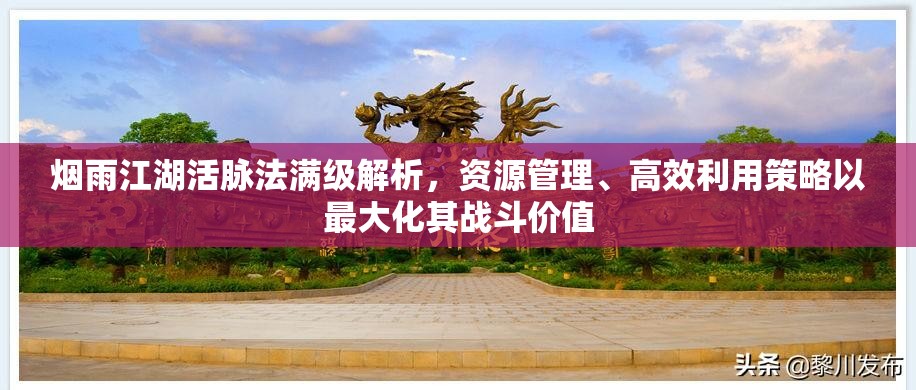 烟雨江湖活脉法满级解析，资源管理、高效利用策略以最大化其战斗价值