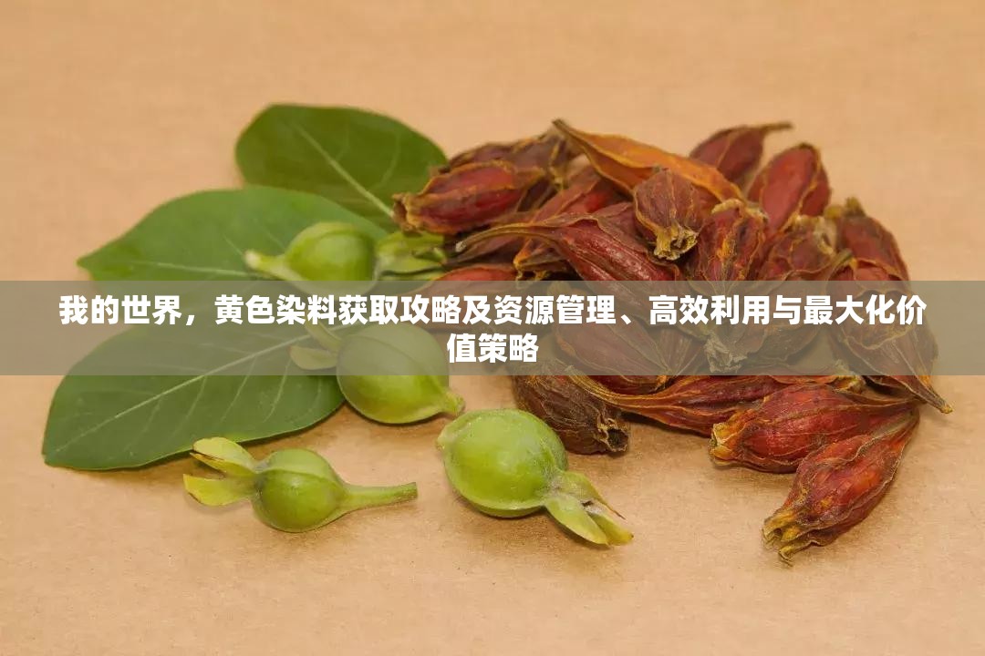 我的世界，黄色染料获取攻略及资源管理、高效利用与最大化价值策略