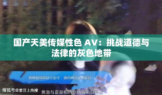 国产天美传媒性色 AV：挑战道德与法律的灰色地带