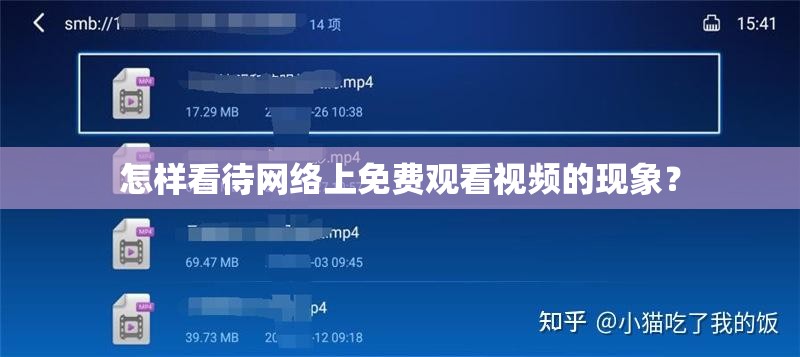 怎样看待网络上免费观看视频的现象？