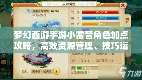 梦幻西游手游小雷音角色加点攻略，高效资源管理、技巧运用，避免浪费并最大化角色价值