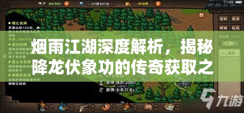 烟雨江湖深度解析，揭秘降龙伏象功的传奇获取之道与秘籍