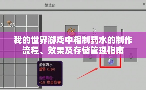 我的世界游戏中粗制药水的制作流程、效果及存储管理指南