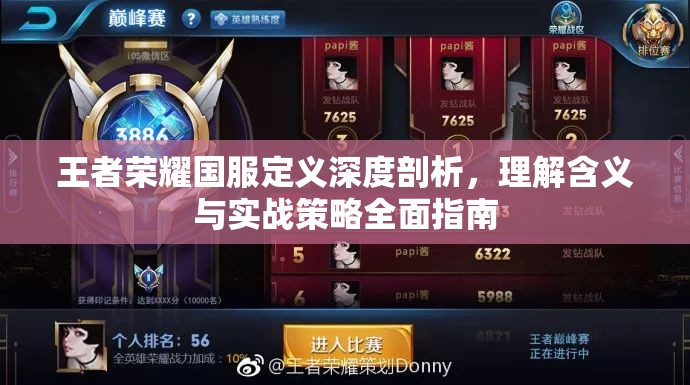 王者荣耀国服定义深度剖析，理解含义与实战策略全面指南