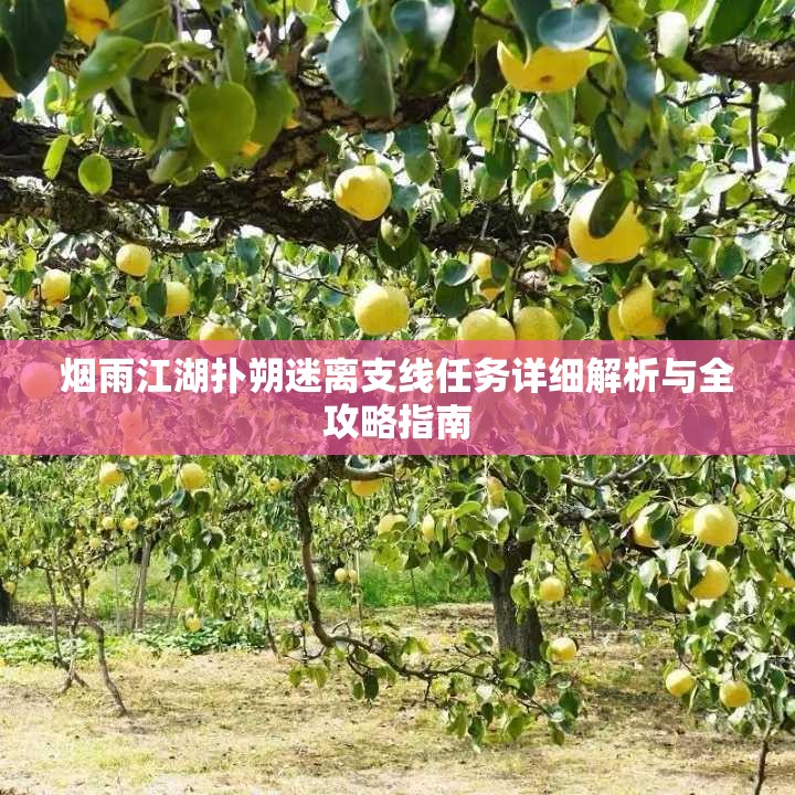 烟雨江湖扑朔迷离支线任务详细解析与全攻略指南