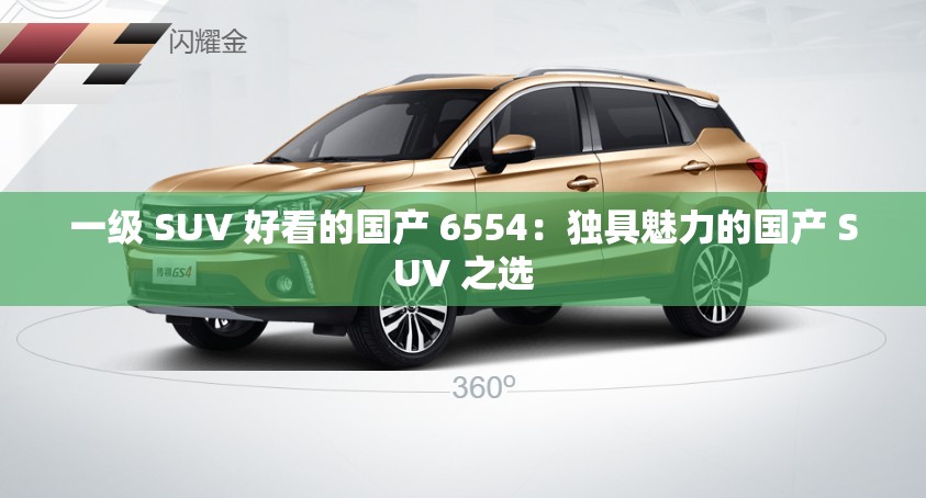 一级 SUV 好看的国产 6554：独具魅力的国产 SUV 之选