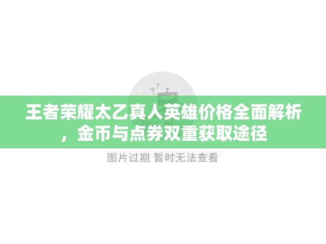 王者荣耀太乙真人英雄价格全面解析，金币与点券双重获取途径
