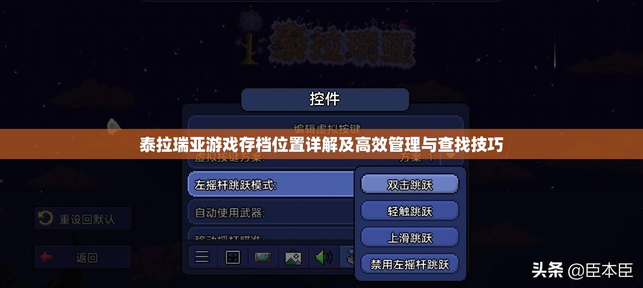泰拉瑞亚游戏存档位置详解及高效管理与查找技巧