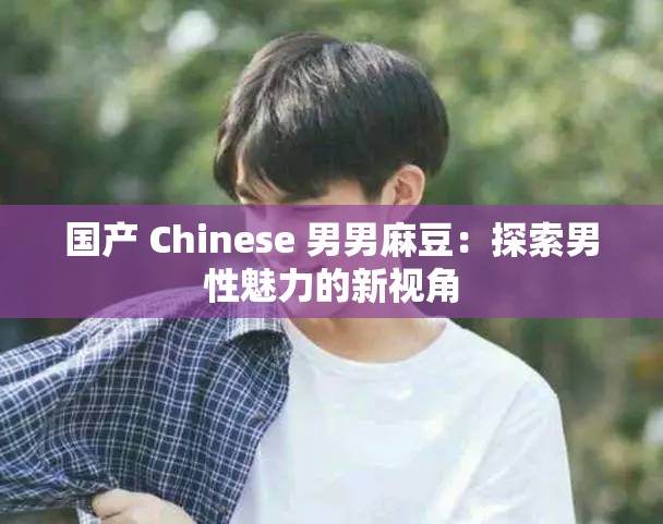 国产 Chinese 男男麻豆：探索男性魅力的新视角