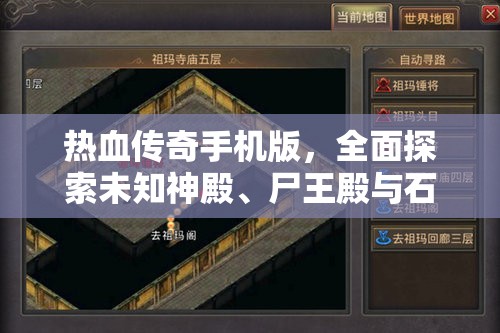 热血传奇手机版，全面探索未知神殿、尸王殿与石墓阵位置攻略