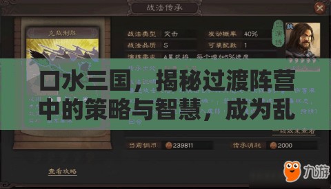 口水三国，揭秘过渡阵营中的策略与智慧，成为乱世中的明智之选