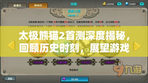 太极熊猫2首测深度揭秘，回顾历史时刻，展望游戏未来发展蓝图