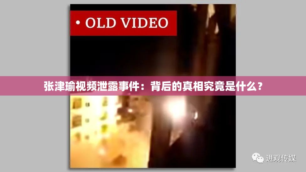 张津瑜视频泄露事件：背后的真相究竟是什么？