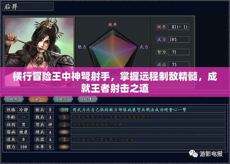 横行冒险王中神弩射手，掌握远程制敌精髓，成就王者射击之道