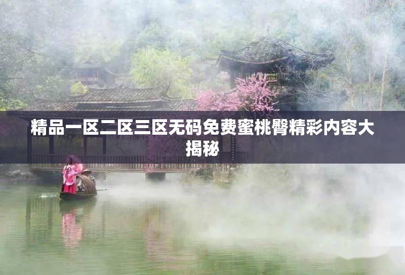 精品一区二区三区无码免费蜜桃臀精彩内容大揭秘