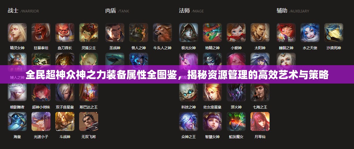 全民超神众神之力装备属性全图鉴，揭秘资源管理的高效艺术与策略