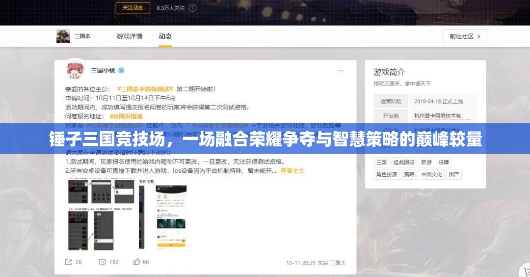 锤子三国竞技场，一场融合荣耀争夺与智慧策略的巅峰较量