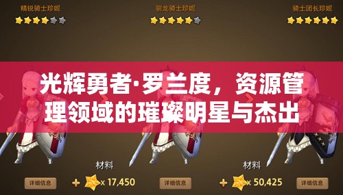 光辉勇者·罗兰度，资源管理领域的璀璨明星与杰出领航者