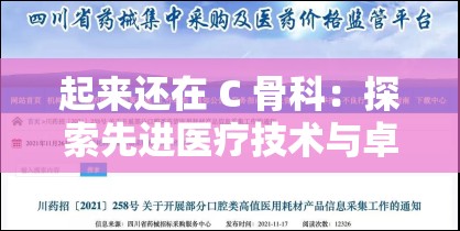 起来还在 C 骨科：探索先进医疗技术与卓越服务的前沿阵地