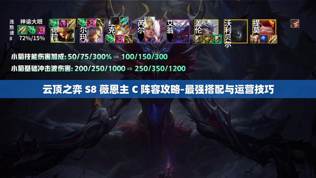 云顶之弈 S8 薇恩主 C 阵容攻略-最强搭配与运营技巧