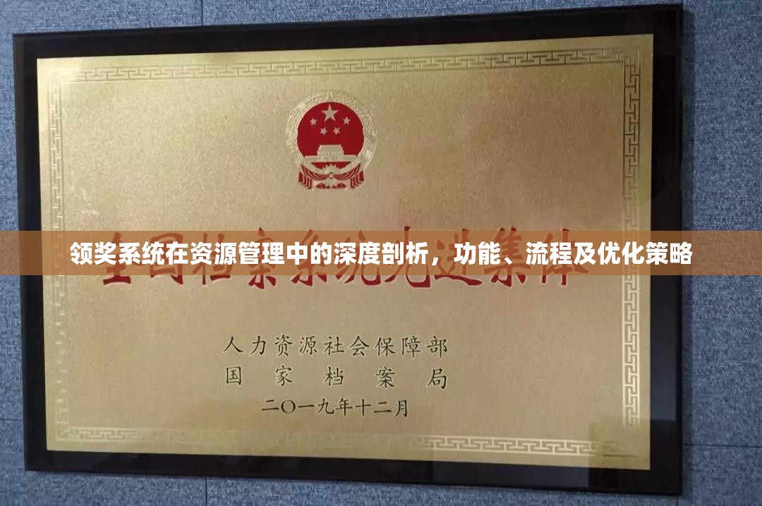 领奖系统在资源管理中的深度剖析，功能、流程及优化策略