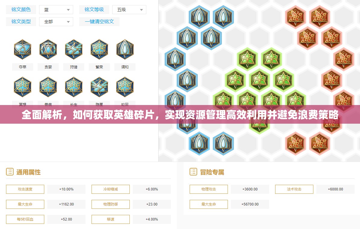 全面解析，如何获取英雄碎片，实现资源管理高效利用并避免浪费策略