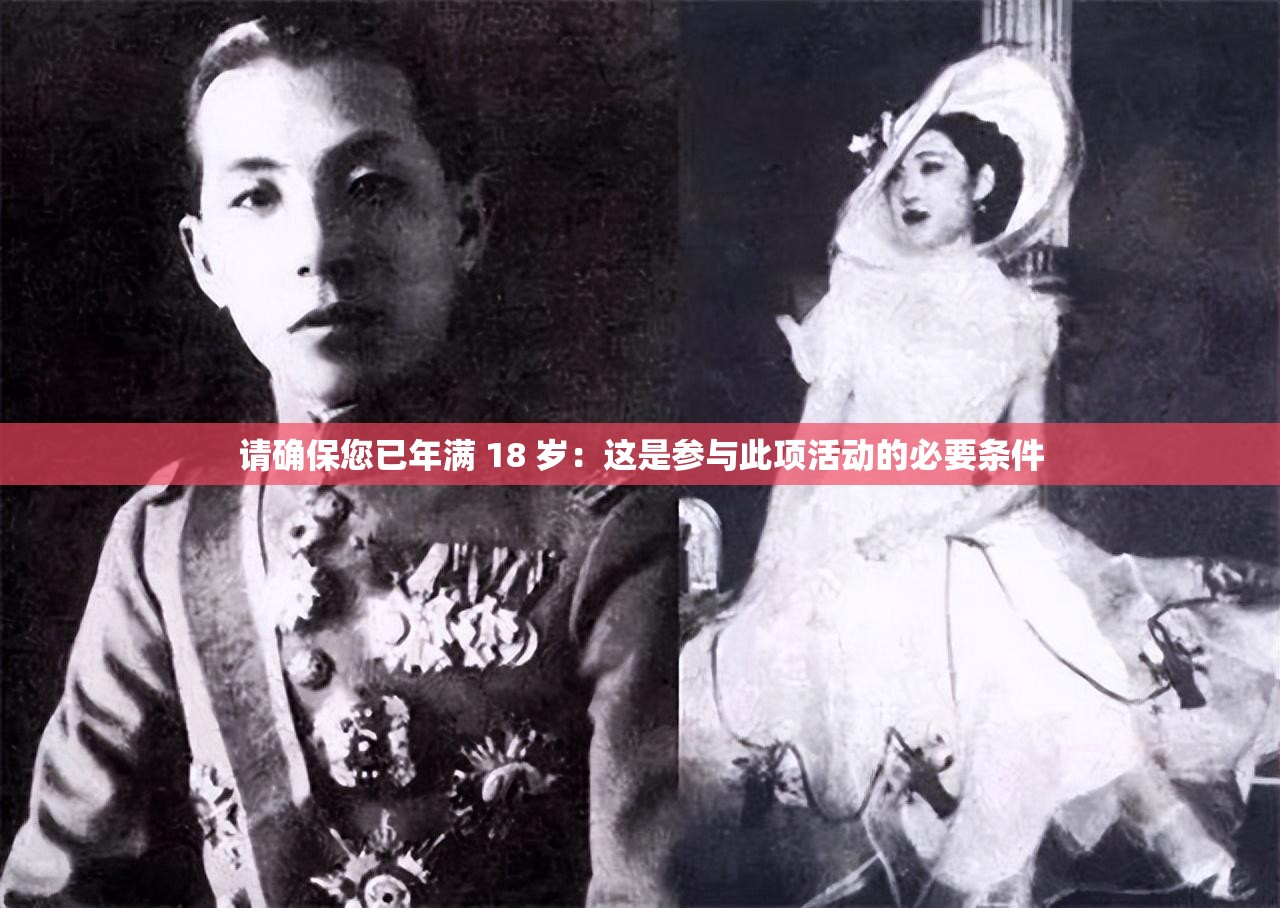 请确保您已年满 18 岁：这是参与此项活动的必要条件