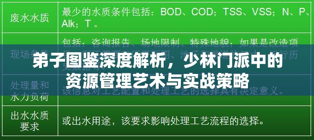 弟子图鉴深度解析，少林门派中的资源管理艺术与实战策略