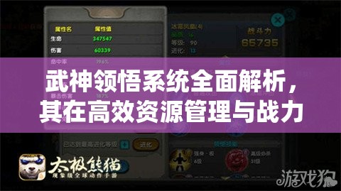 武神领悟系统全面解析，其在高效资源管理与战力提升中的核心作用