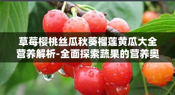 草莓樱桃丝瓜秋葵榴莲黄瓜大全营养解析-全面探索蔬果的营养奥秘
