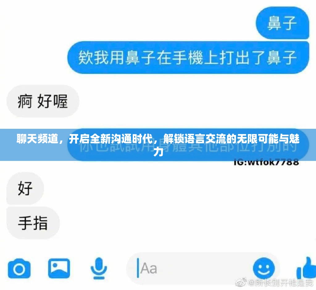 聊天频道，开启全新沟通时代，解锁语言交流的无限可能与魅力