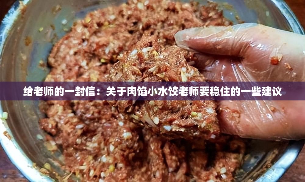 给老师的一封信：关于肉馅小水饺老师要稳住的一些建议