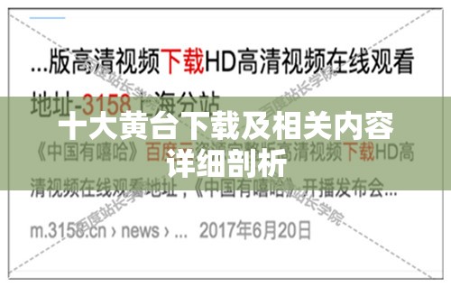 十大黄台下载及相关内容详细剖析