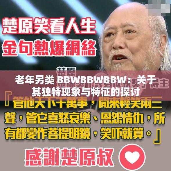 老年另类 BBWBBWBBW：关于其独特现象与特征的探讨
