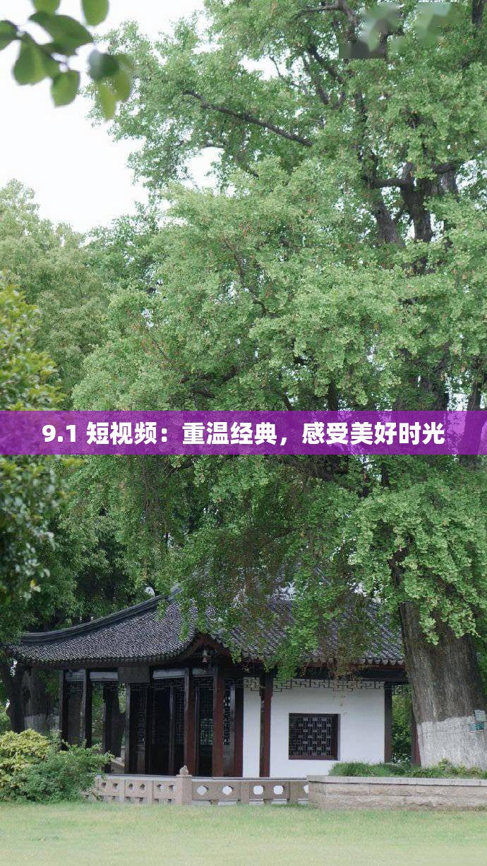 9.1 短视频：重温经典，感受美好时光