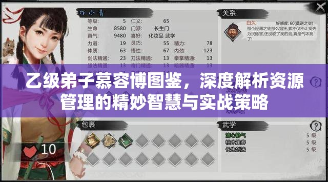 乙级弟子慕容博图鉴，深度解析资源管理的精妙智慧与实战策略