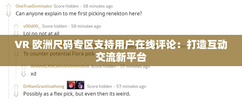 VR 欧洲尺码专区支持用户在线评论：打造互动交流新平台