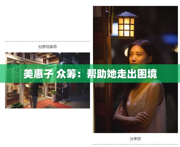 美惠子 众筹：帮助她走出困境
