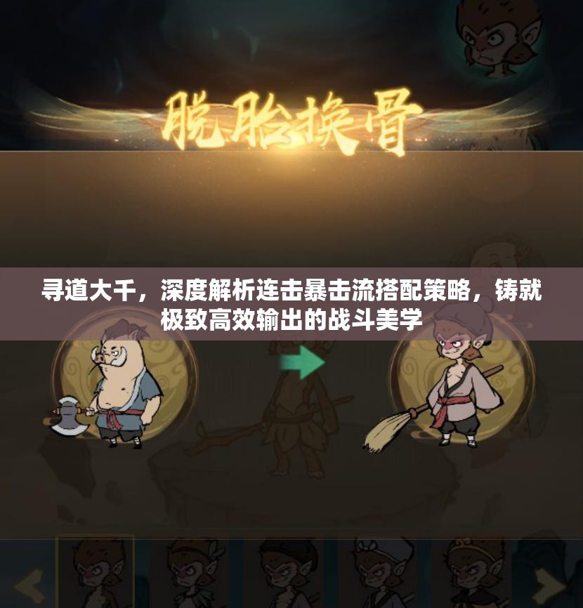 寻道大千，深度解析连击暴击流搭配策略，铸就极致高效输出的战斗美学
