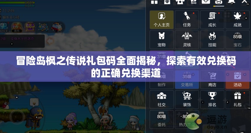 冒险岛枫之传说礼包码全面揭秘，探索有效兑换码的正确兑换渠道