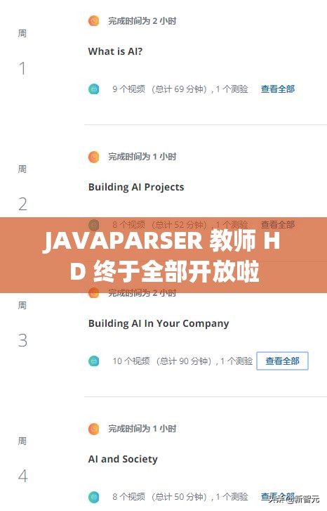 JAVAPARSER 教师 HD 终于全部开放啦