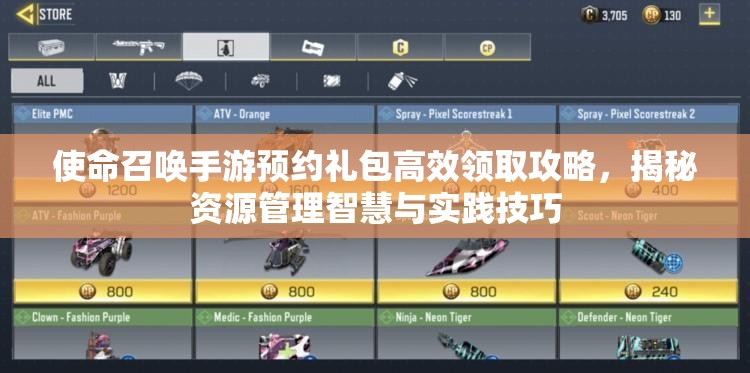 使命召唤手游预约礼包高效领取攻略，揭秘资源管理智慧与实践技巧