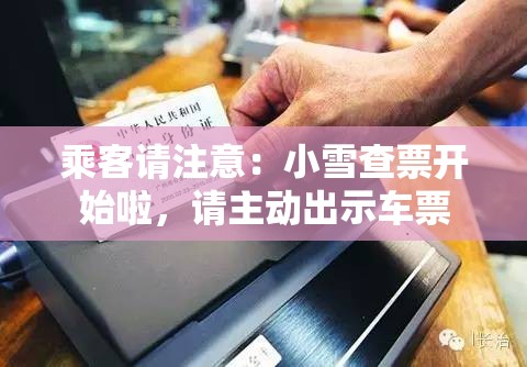 乘客请注意：小雪查票开始啦，请主动出示车票