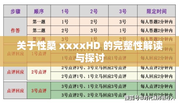 关于性桑 xxxxHD 的完整性解读与探讨